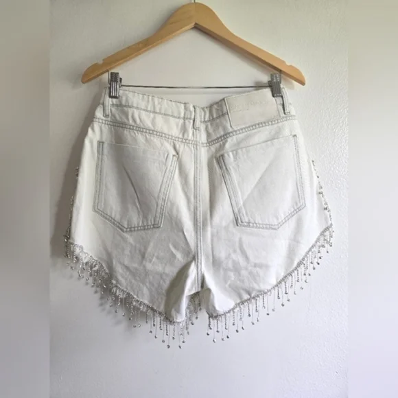 One Teaspoon, Razzle Dazzle Truckers Mid Waist Shorts,Bel Air Blue, Size 29, NWT